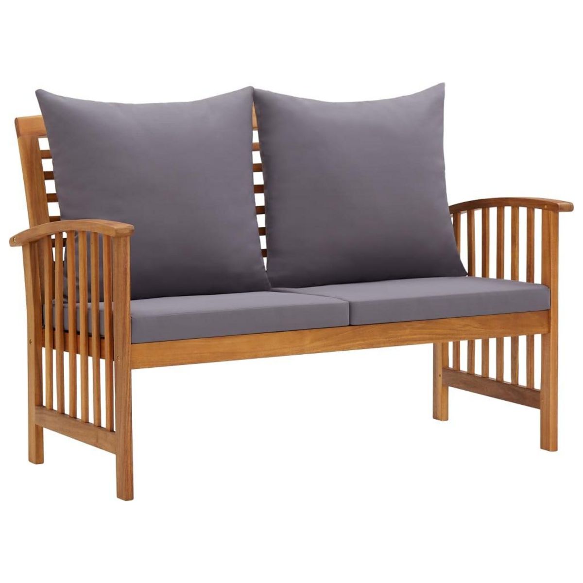 VIDAXL Salon de jardin 2 pcs avec coussins bois d'acacia solide