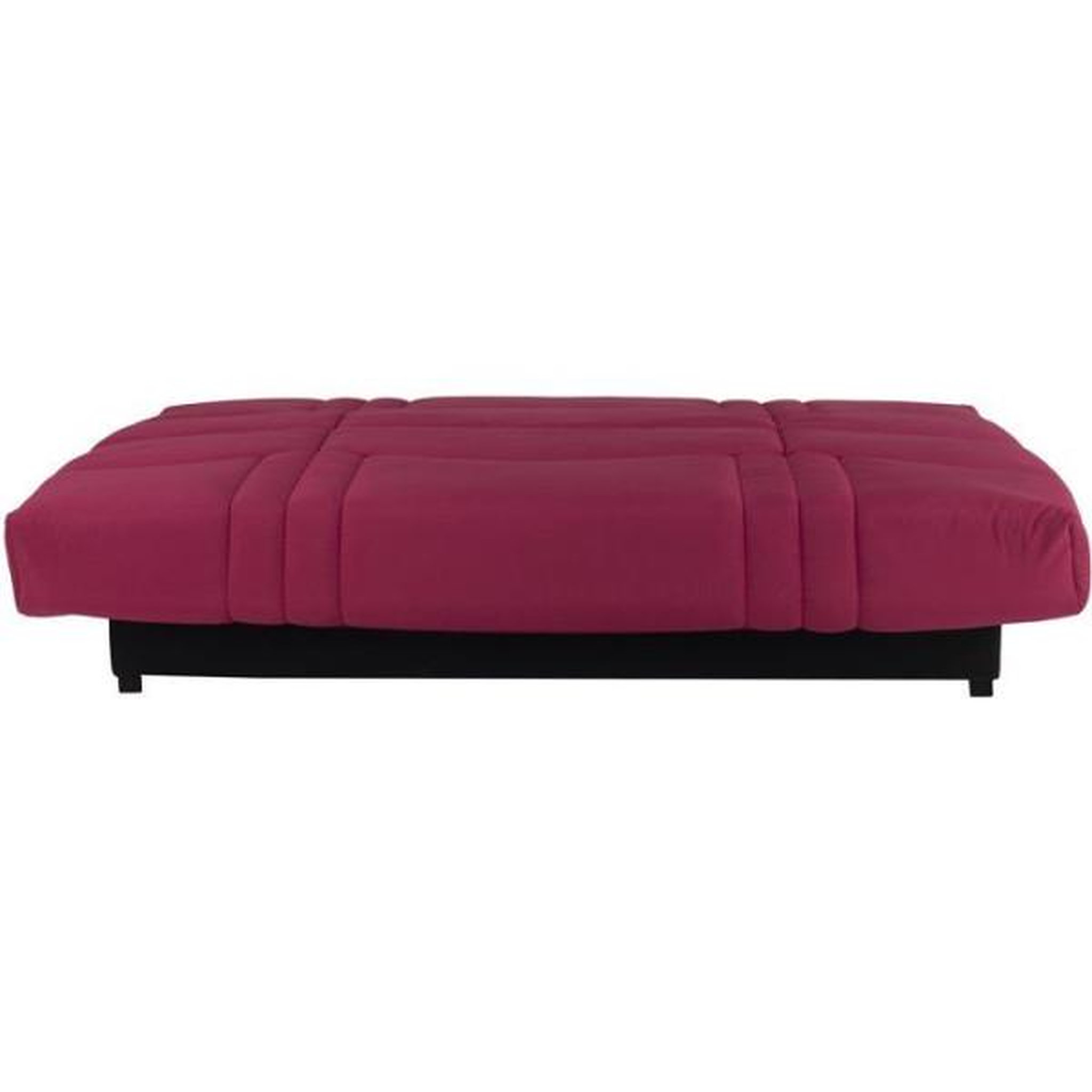 Voir la diapositive 3 : N/A Canapé convertible Clic-clac - 3 places - Tissu Bordeaux - 190 x 90 x 92 cm - PIXIE