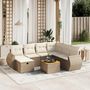 Voir la diapositive 1 : VIDAXL Salon de jardin avec coussins 8 pcs beige resine tressee
