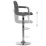 Voir la diapositive 6 : VIDAXL Chaises de bar lot de 2 gris clair tissu