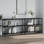 Voir la diapositive 1 : VIDAXL Table console noir 200x29x75 cm bois d'ingenierie