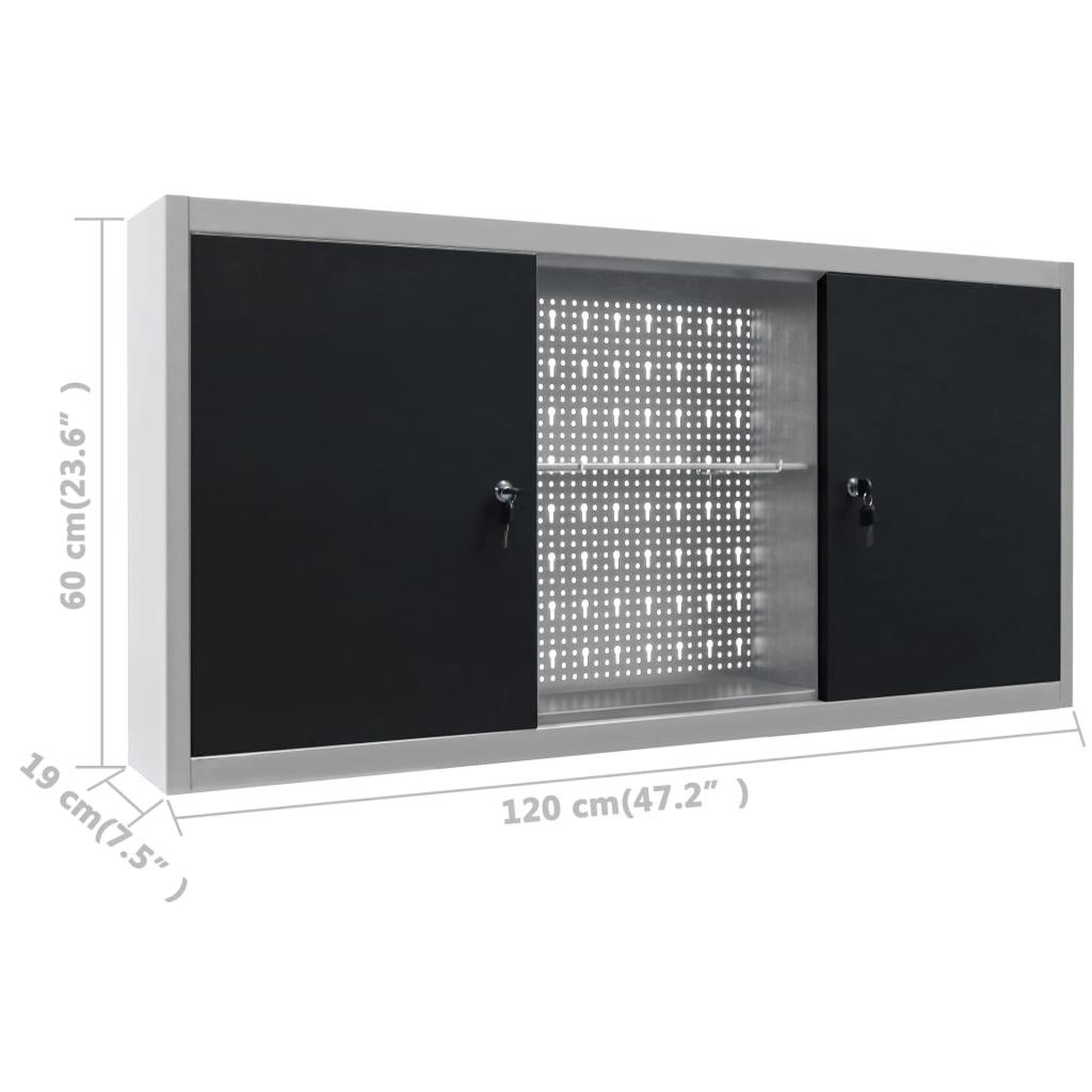 Voir la diapositive 3 : VIDAXL Etabli avec 3 panneaux muraux et 1 armoire