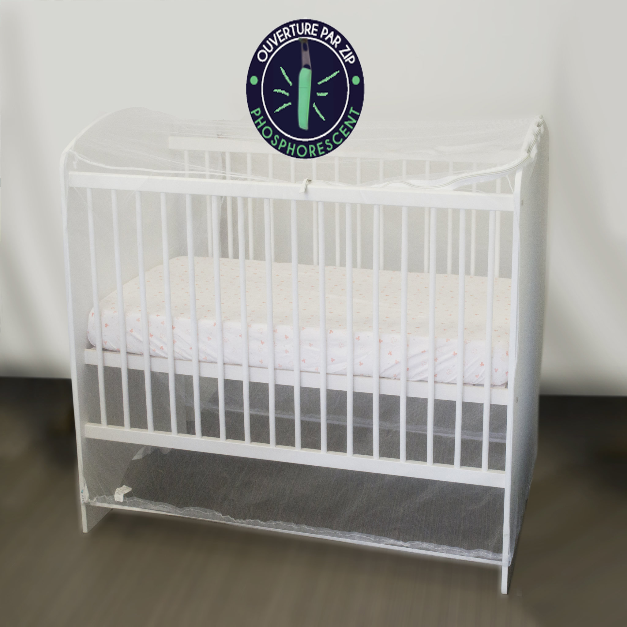 Domiva Moustiquaire adaptable pour lits de 60 x 120 cm et 70 x 140 cm