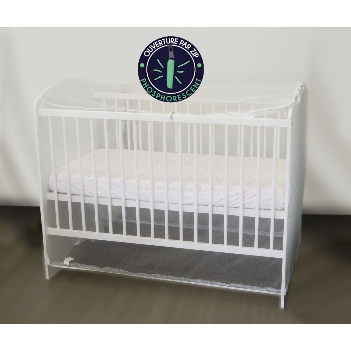 Domiva Moustiquaire adaptable pour lits de 60 x 120 cm et 70 x 140 cm