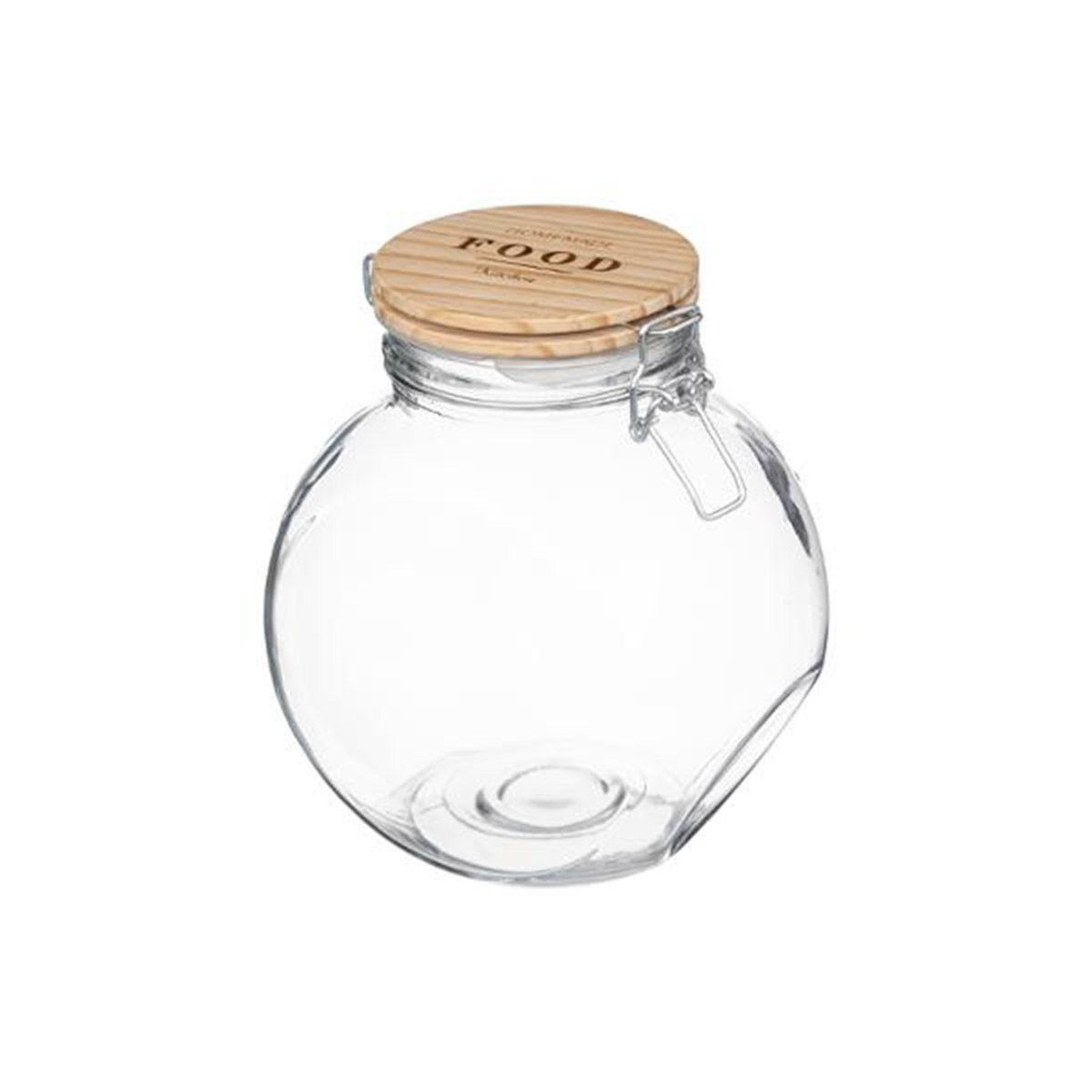 Voir la diapositive 1 : FIVE Bocal en verre  wording  2,2l transparent