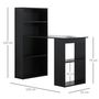 Voir la diapositive 3 : HOMCOM Bureau informatique 120L x 55l x 120H cm bibliothèque adjacente multi-rangements noir