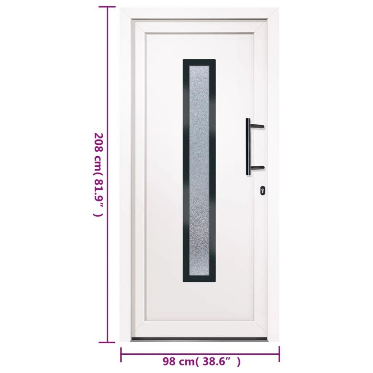 VIDAXL Porte d'entree Blanc 98x208 cm PVC