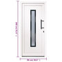 Voir la diapositive 6 : VIDAXL Porte d'entree Blanc 98x208 cm PVC
