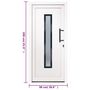 Voir la diapositive 6 : VIDAXL Porte d'entree Blanc 98x208 cm PVC