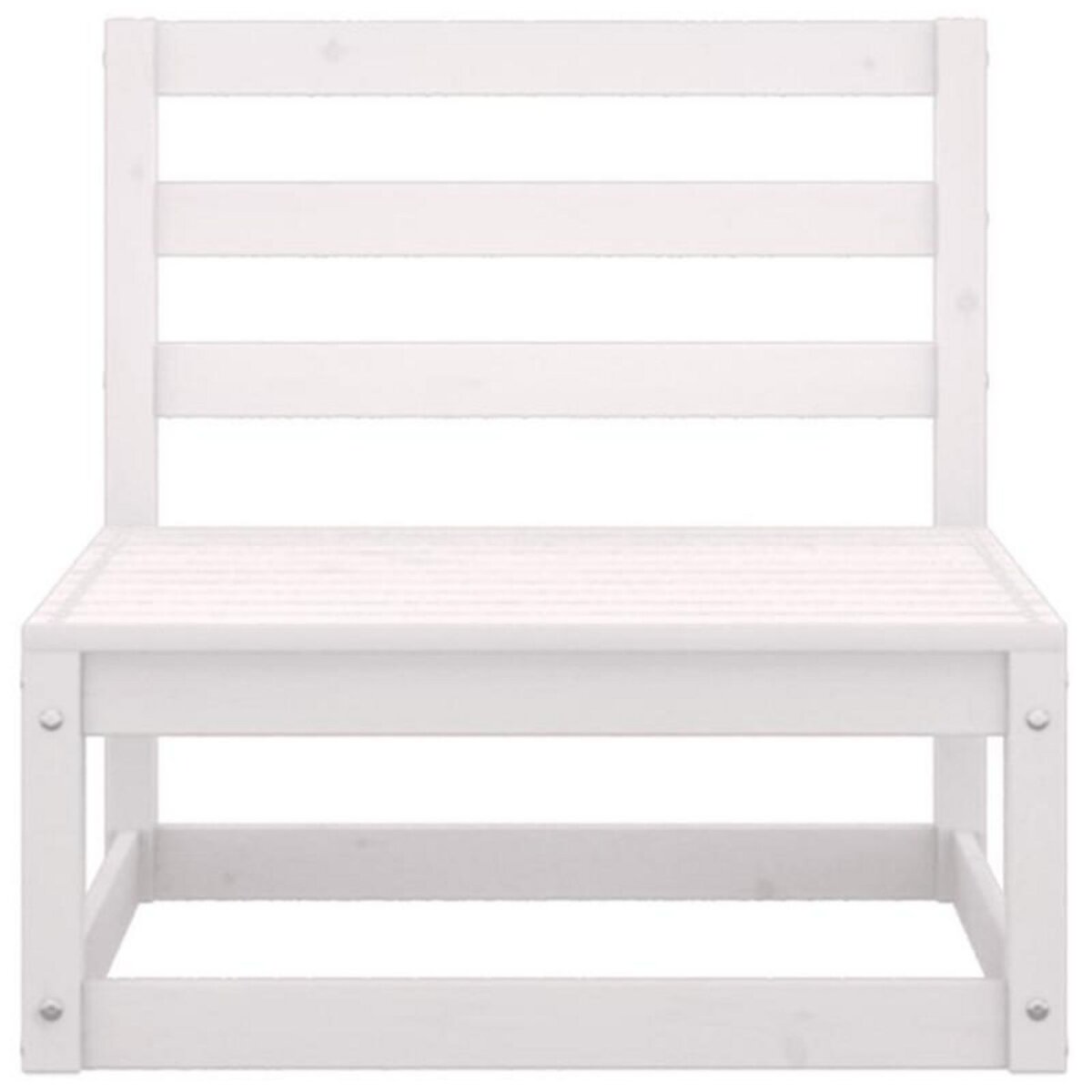 VIDAXL Salon de jardin 2 pcs avec coussins Blanc Bois de pin massif
