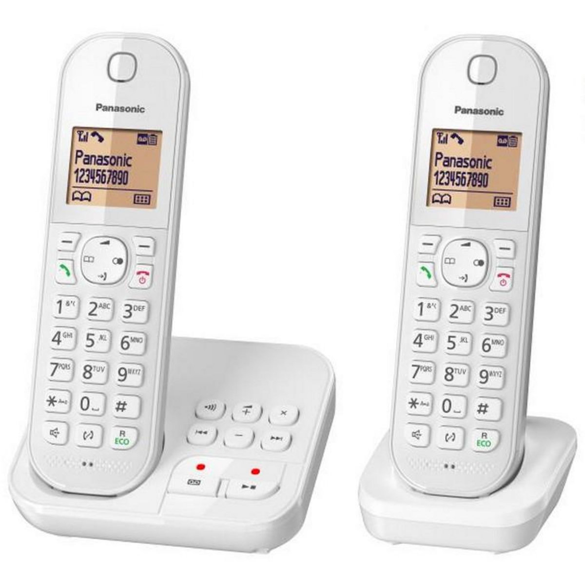 PANASONIC Téléphone sans fil duo dect blanc avec répondeur - kxtgc422frw