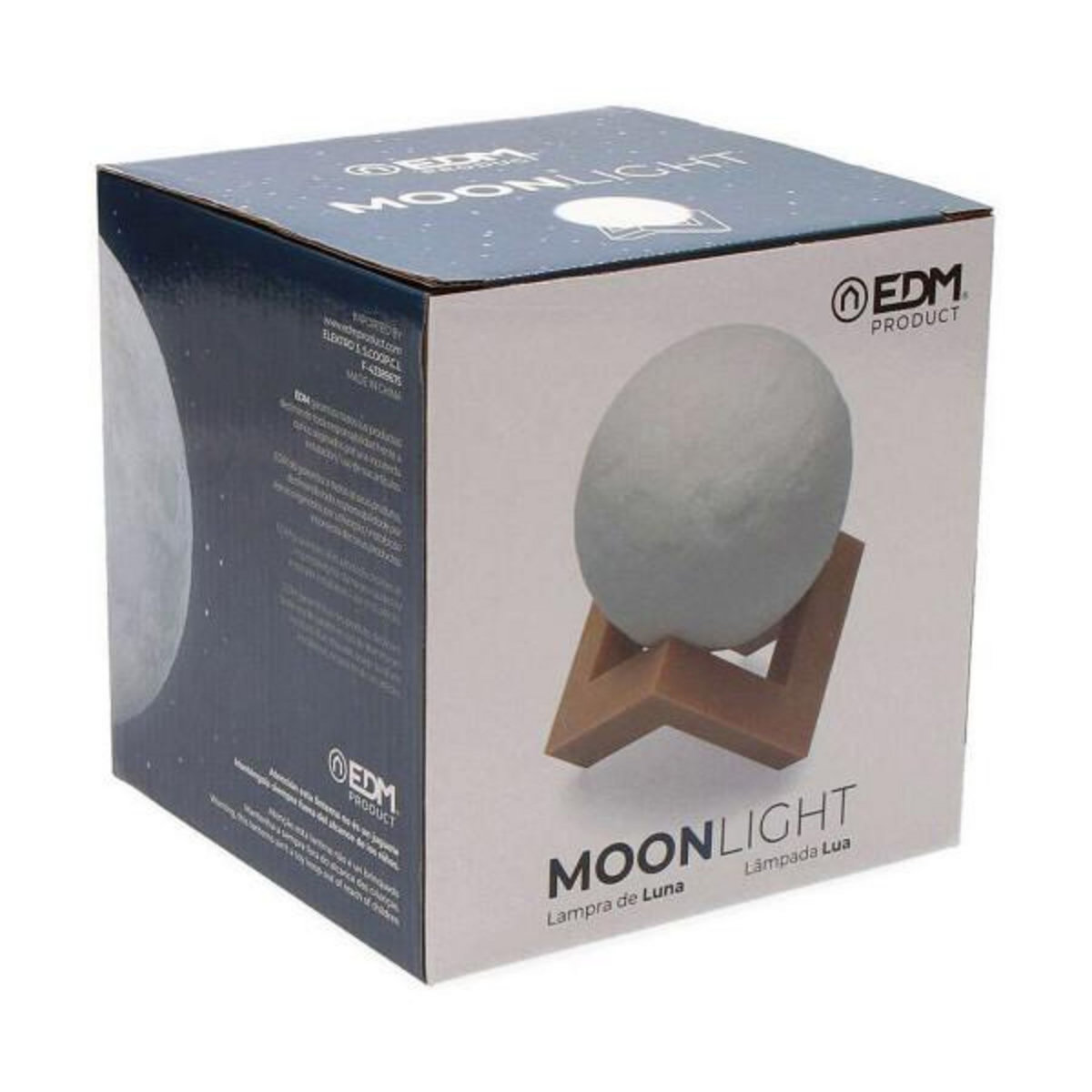 MARKET24 Lampe de bureau EDM Lune Blanc 3,7 V