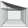 Voir la diapositive 5 : VIDAXL Cage pour chien avec toit/portes gris 10x2x2 m acier galvanise