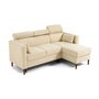 Voir la diapositive 5 : BEST MOBILIER Alicante - canapé d'angle réversible convertible avec têtières - coffre - 4 places - en tissu texturé