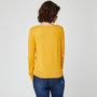 Voir la diapositive 2 : INEXTENSO Pull col v jaune moutarde femme