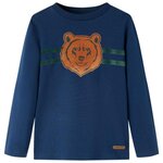 VIDAXL T shirt enfants à manches longues bleu marine 104