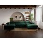 Voir la diapositive 1 : BEST MOBILIER Pablo - canapé panoramique en u - 7 places - convertible avec coffres et têtières réglables - en velours