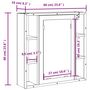 Voir la diapositive 6 : VIDAXL Armoire de salle de bain a miroir noir bois d'ingenierie