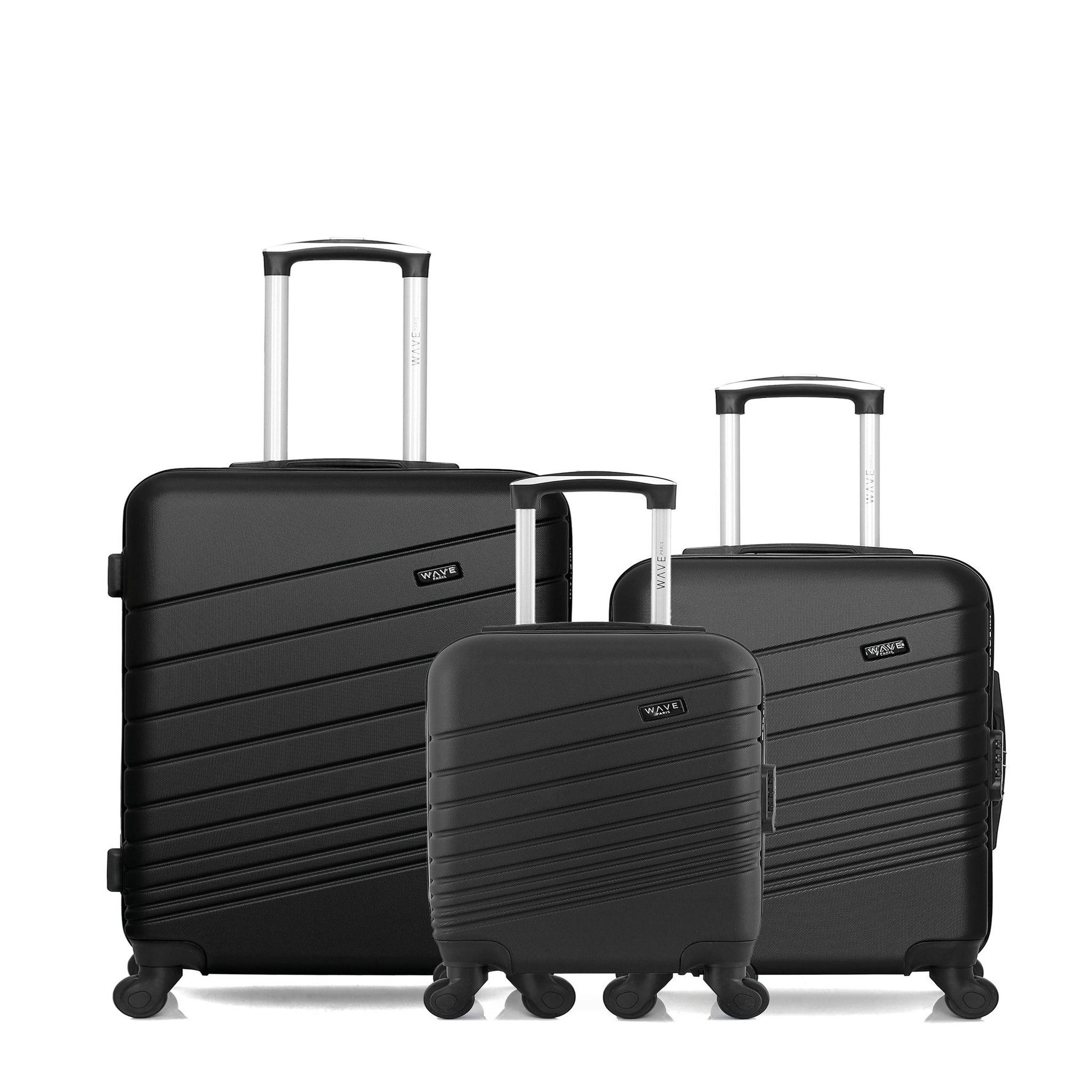 WAVE PARIS Lot de 3 - valises weekend, cabine et cabine xxs tigre