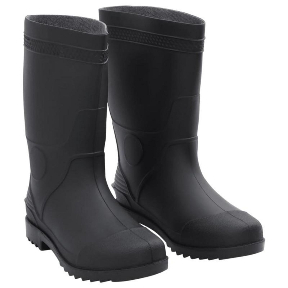 VIDAXL Bottes de pluie noir taille 43 PVC