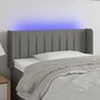 Voir la diapositive 1 : VIDAXL Tete de lit a LED Gris fonce 93x16x78/88 cm Tissu