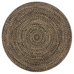 VIDAXL Tapis fait a la main Jute Noir et naturel 120 cm