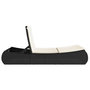 Voir la diapositive 5 : VIDAXL Chaise longue double avec coussins noir resine tressee