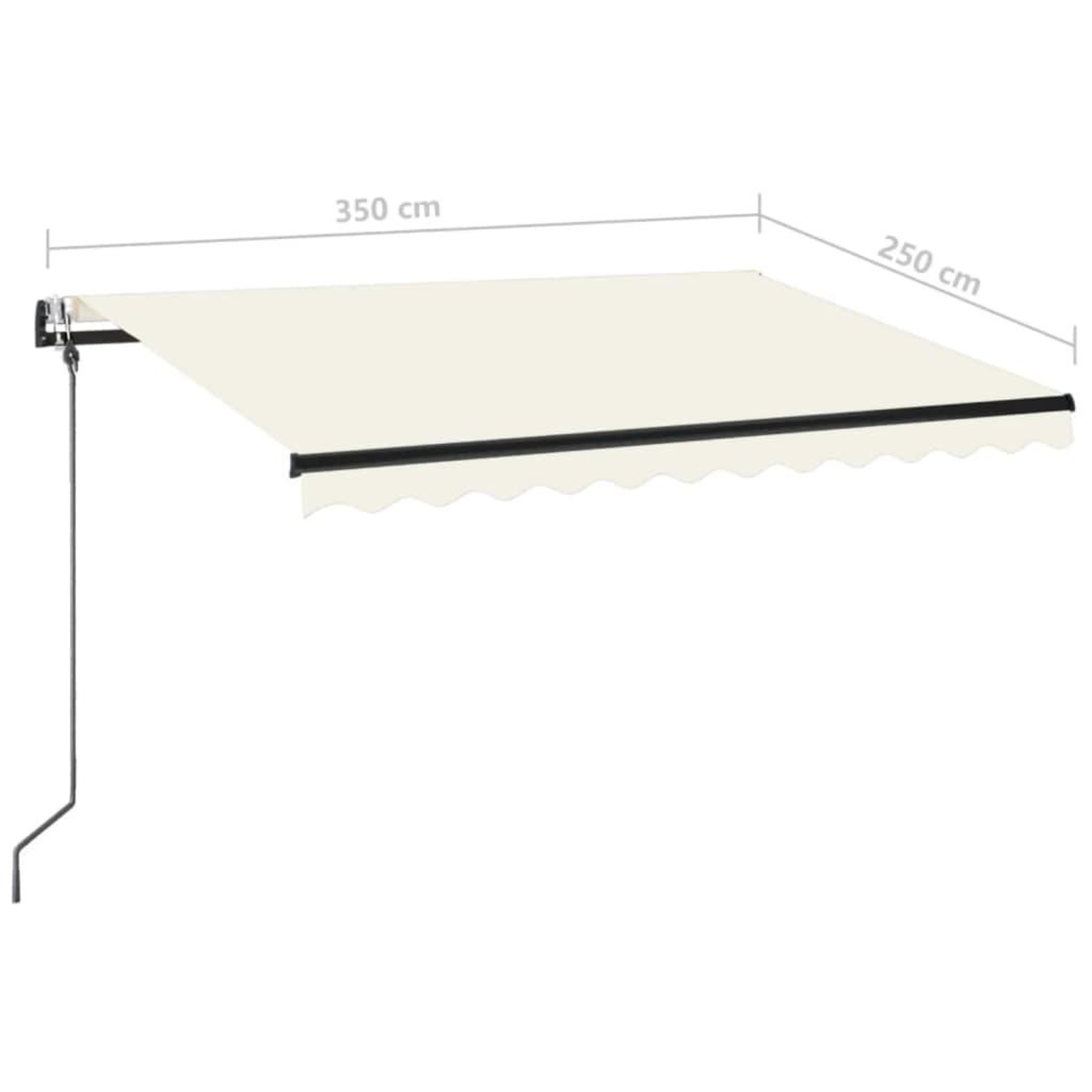 Voir la diapositive 6 : VIDAXL Auvent automatique avec capteur de vent et LED 350x250 cm Creme