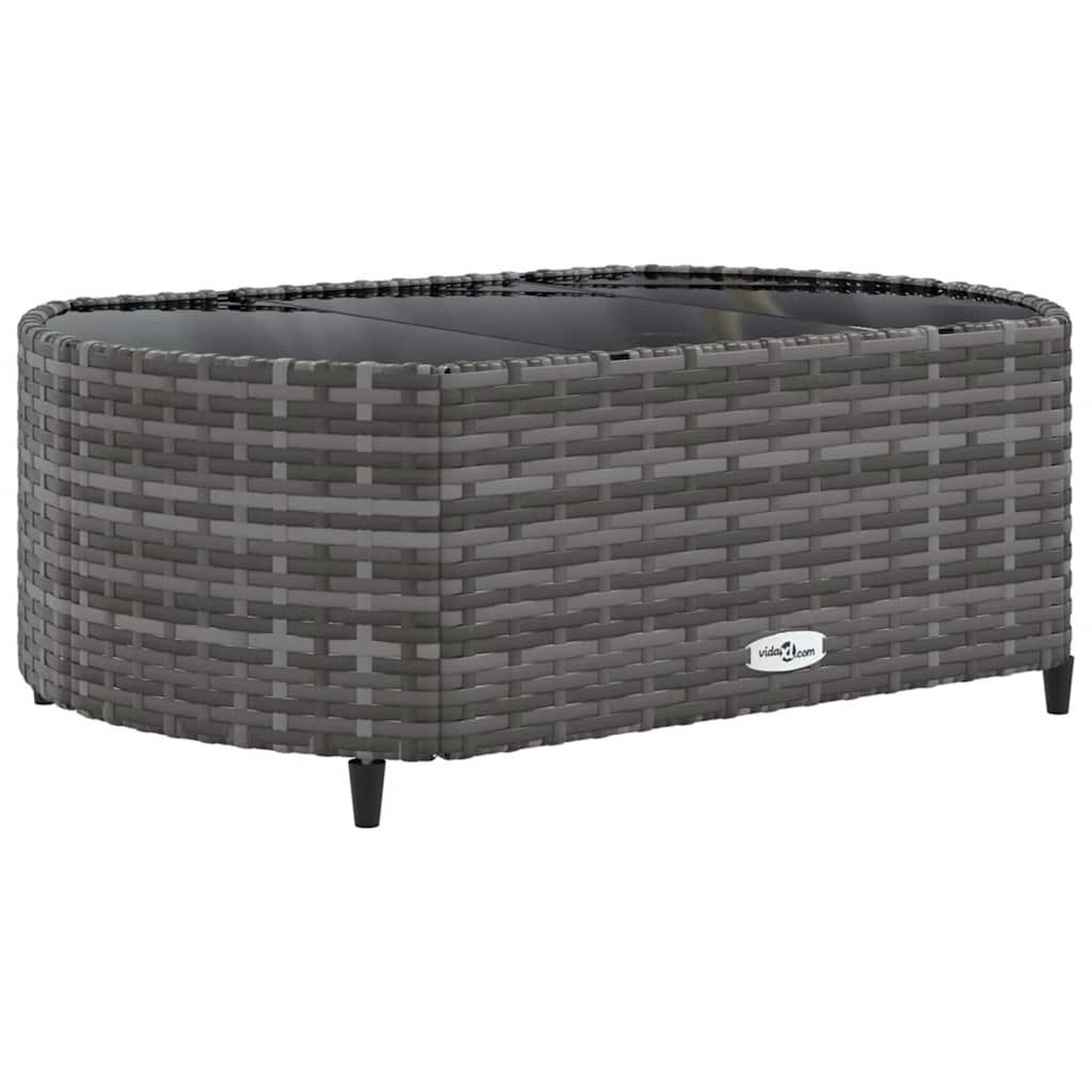 Voir la diapositive 5 : VIDAXL Salon de jardin 4 pcs avec coussins gris resine tressee