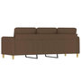 Voir la diapositive 5 : VIDAXL Canape a 3 places Marron 180 cm Tissu