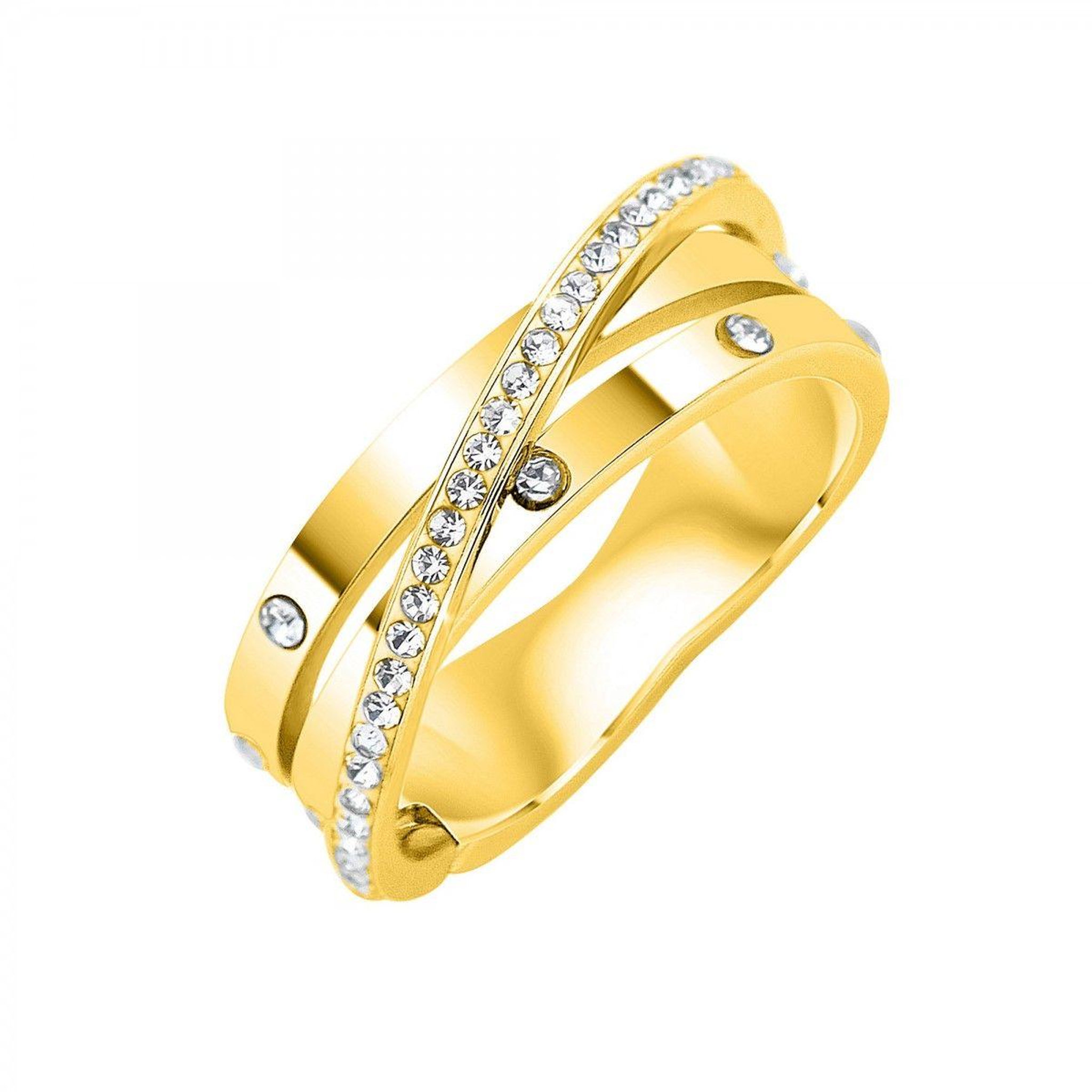 Voir la diapositive 1 : SC CRYSTAL Bague taille 54 SC Crystal ornée de cristaux scintillants