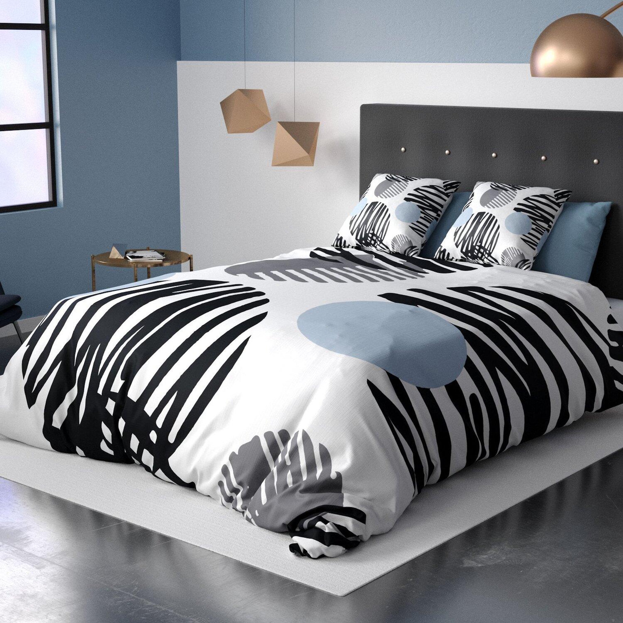 Voir la diapositive 6 : Les Ateliers du Linge Parure housse de couette 100%polyester 60gsm, cerclus
