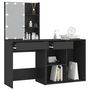 Voir la diapositive 5 : VIDAXL Coiffeuse a LED avec armoire noir bois d'ingenierie