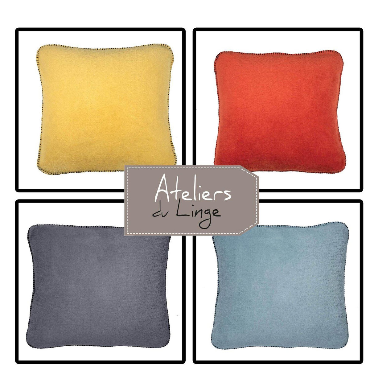Les Ateliers du Linge Coussin imprime 100% polyester melly