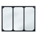 ID MARKET Miroir verrière 3 bandes design industriel 80x60 cm