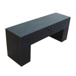 SOKKER Banc Bois avec rangement -113 x 32 x 45.5 cm-Classic. Coloris disponibles : Gris, Noir, Marron, Beige