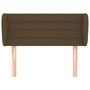 Voir la diapositive 3 : VIDAXL Tete de lit avec oreilles Marron Fonce 83x23x78/88 cm Tissu
