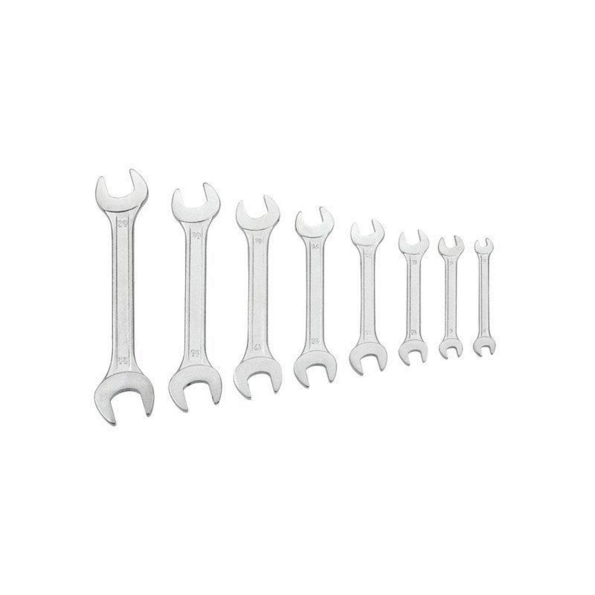 CENTRALE BRICO Jeu de 8 clés plat longue