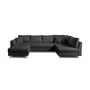 Voir la diapositive 6 : LISA DESIGN Rune - canapé panoramique - avec pouf d'appoint - 7 places - style scandinave - droit