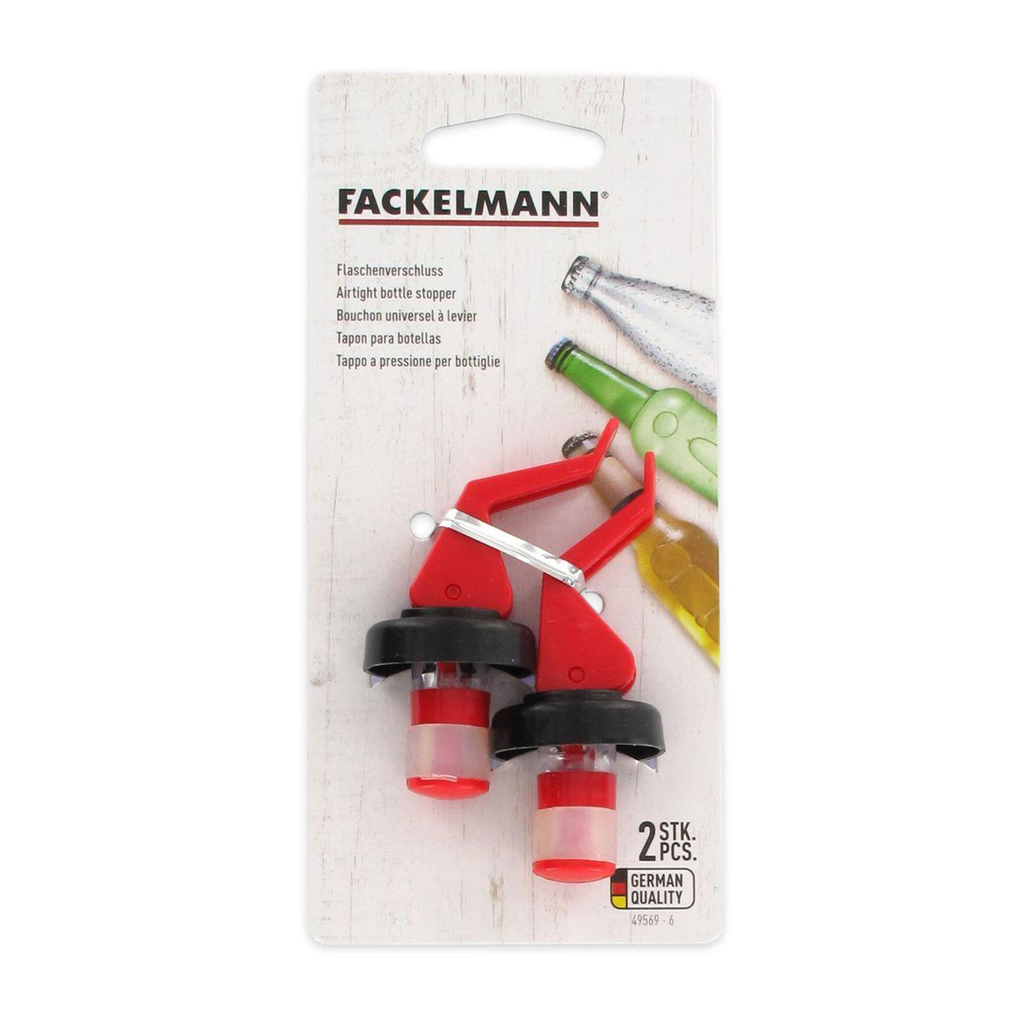 Voir la diapositive 5 : Fackelmann Lot de 2 bouchons à levier réutilisable fackelmann bar concept