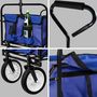 Voir la diapositive 4 : tectake Chariot de jardin et de transport pliable bleu