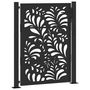 Voir la diapositive 2 : VIDAXL Portail de jardin noir 105x130 cm acier conception de vagues