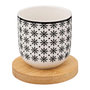 Voir la diapositive 2 : SECRET DE GOURMET Lot de 4 Tasses à Café  Bohemia  10cl Noir & Blanc