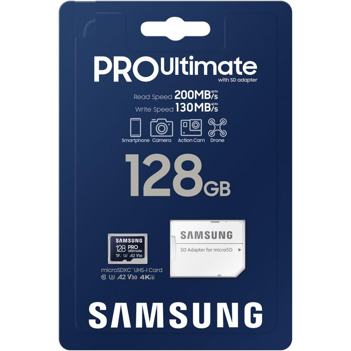 Samsung Carte Micro SD 128 Go Pro Ultimate avec adaptateur