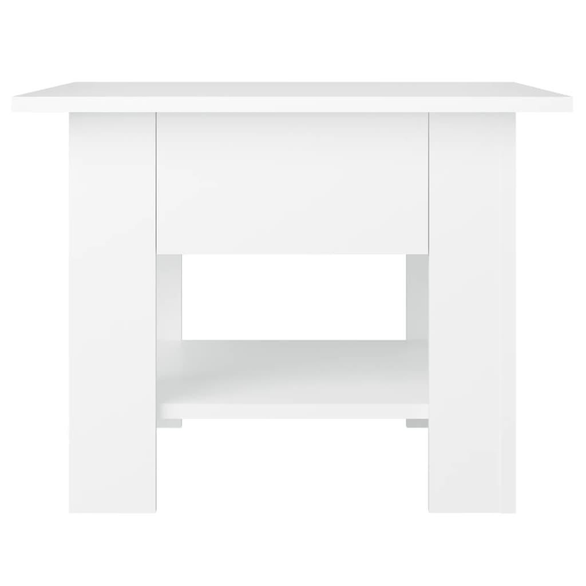 Voir la diapositive 5 : VIDAXL Table basse blanc 55x55x42 cm bois d'ingenierie