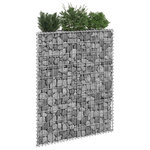 VIDAXL Lit sureleve a gabion en trapeze Acier galvanise 80x20x100 cm