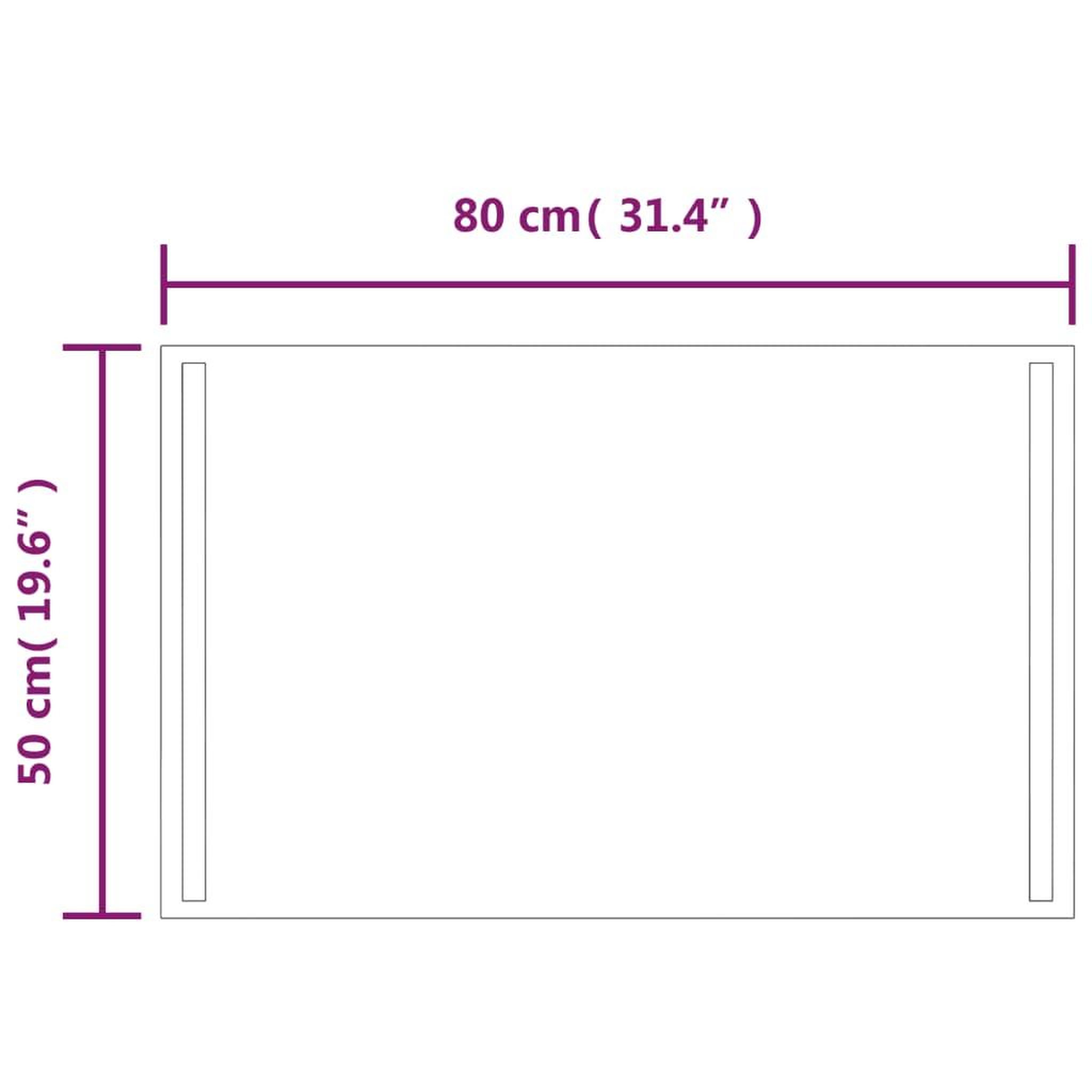 Voir la diapositive 5 : VIDAXL Miroir de salle de bain a LED 50x80 cm