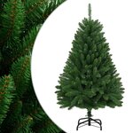 VIDAXL Sapin de Noël artificiel a charnieres avec support vert 150 cm