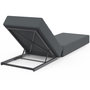 Voir la diapositive 4 : ID MARKET Lit de piscine, bain de soleil confort dossier métal inclinable 4 positions et matelas gris