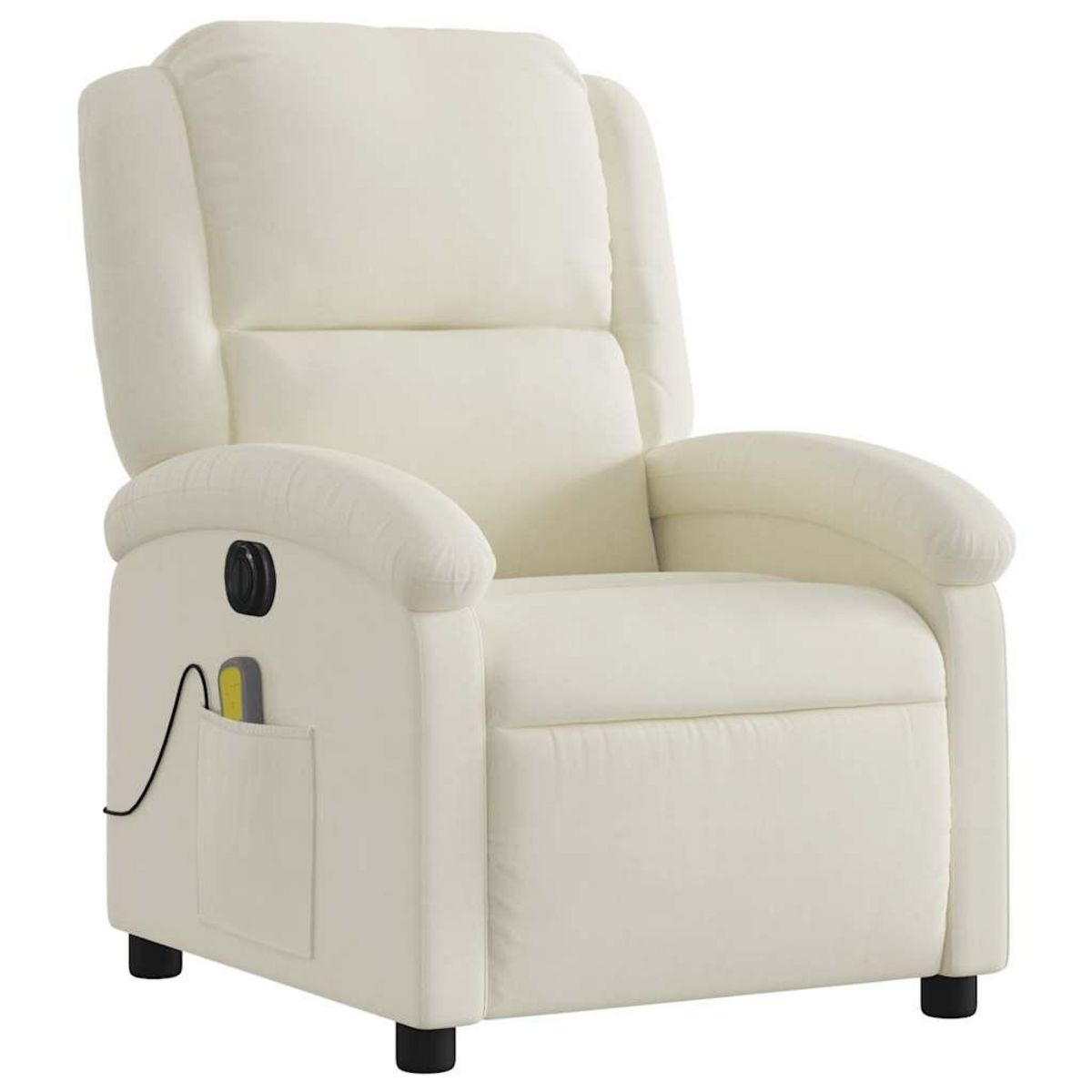 VIDAXL Fauteuil inclinable de massage electrique creme velours